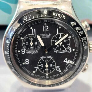 SWATCH IRONY STAINLESS STEEL CHRONOGARPH WATCH